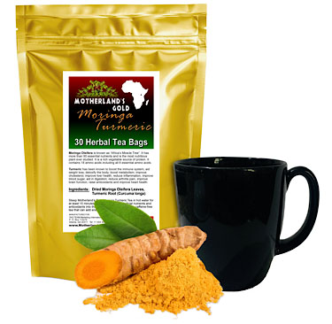 Motherland's Gold Moringa Turmeric Tea