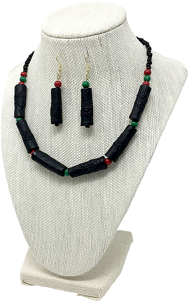 All in Unity Necklace & Earrings (with Natural Stones)