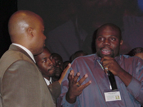 Shepp speaking, Norfolk 2000 TAG TEAM Convention