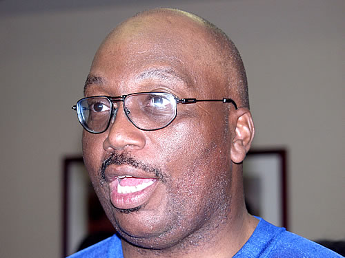 Brother enjoying seminar, Los Angeles, California Black Business Seminar
