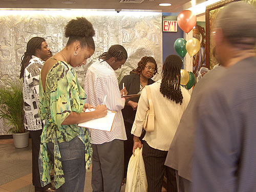 Guests getting registered, New York City Black Business Seminar