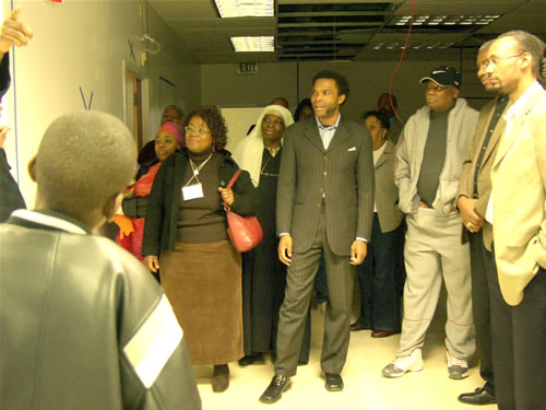 Delxino describing the future TAG TEAM Store, Construction Tour of Atlanta TAG TEAM Marketing Center