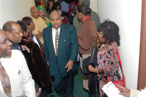 Delxino taking guests down TAG TEAM Leader Row, TAG TEAM Marketing Atlanta Facility Grand Opening