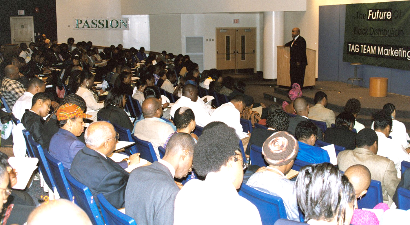 Delxino Speaking To Audience At Howard University